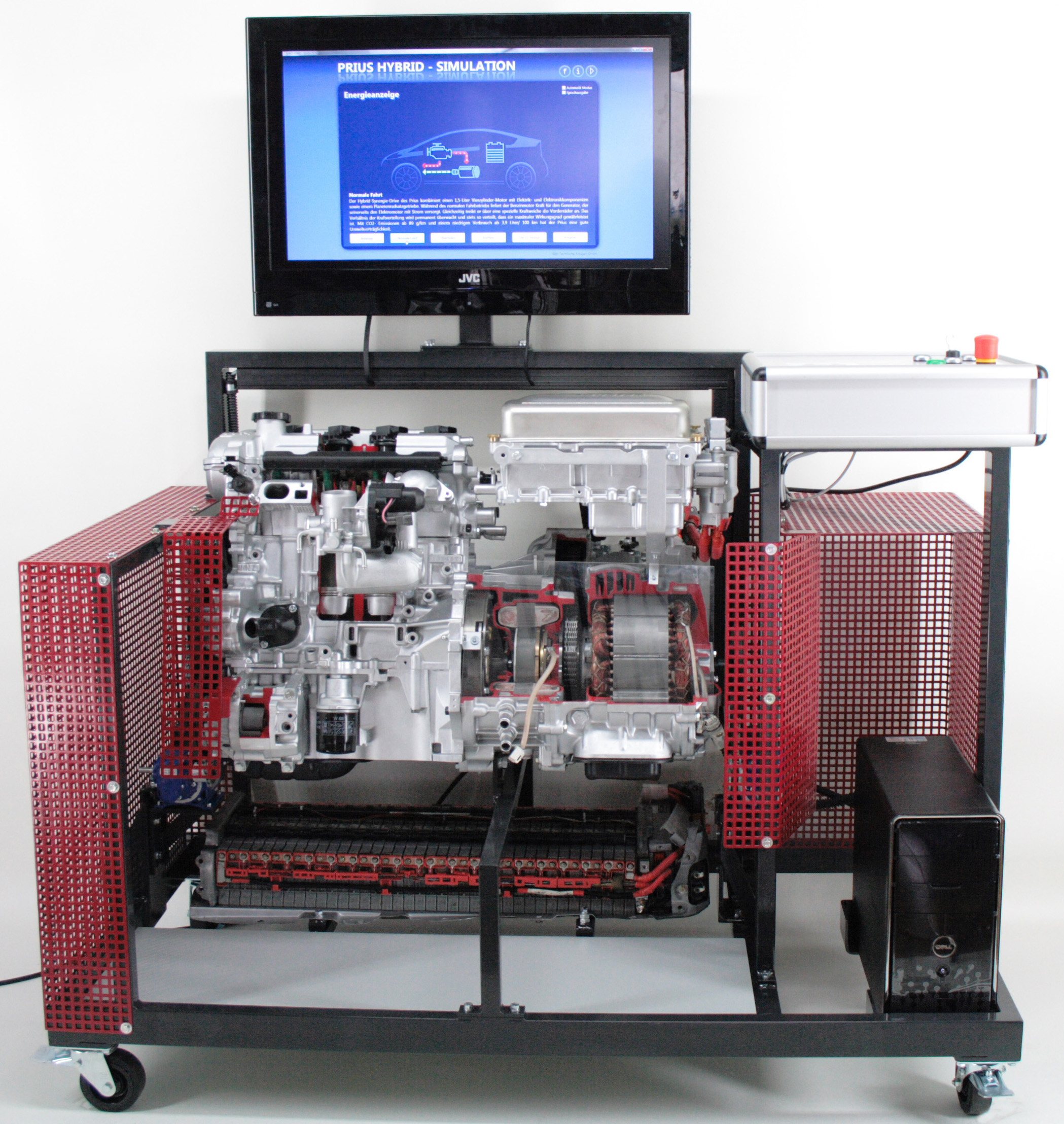 Schnittmodell eines Vollhybrid-Antriebssystems