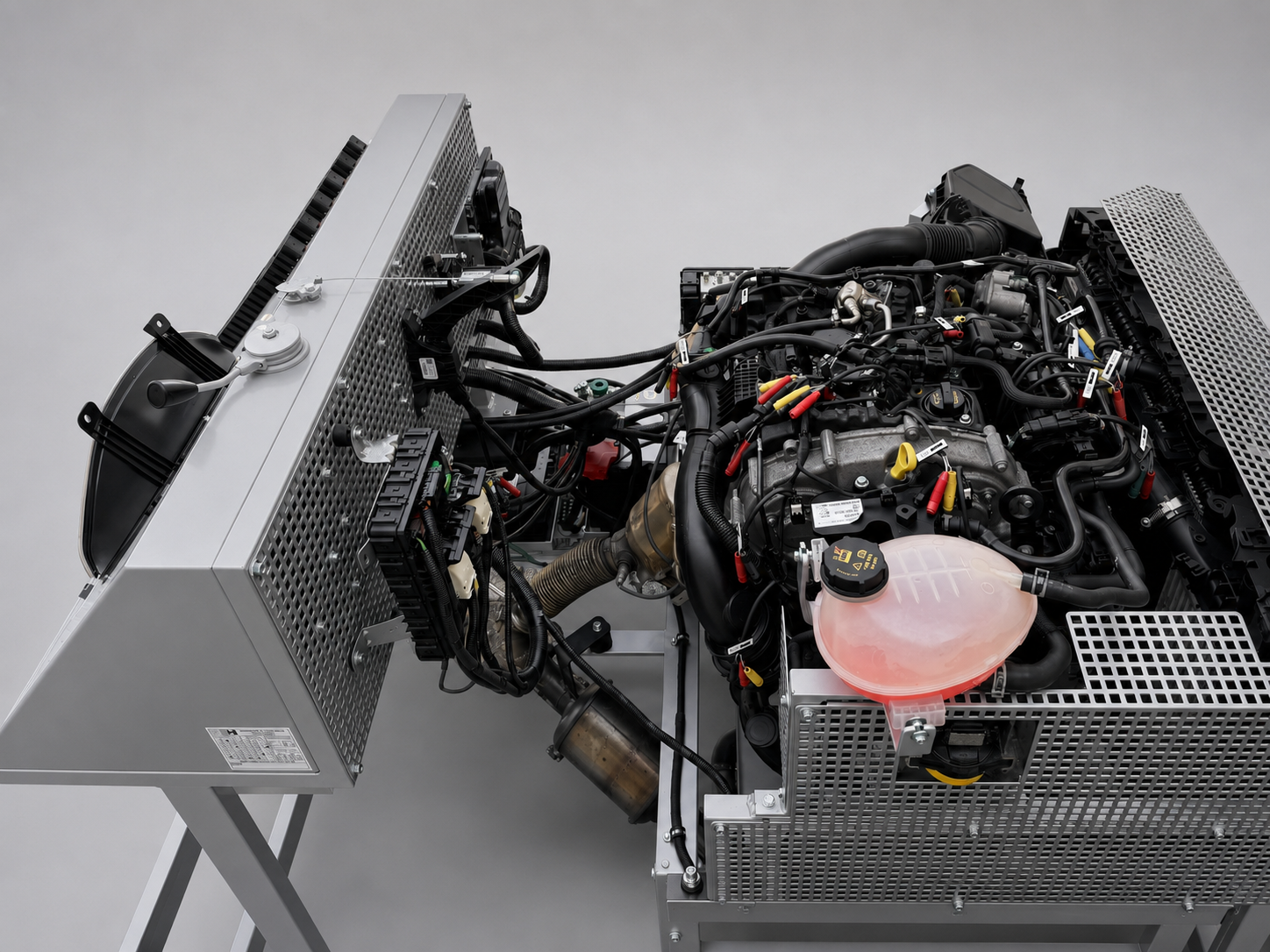 Messbuchsen und elektrische Messanschlüsse am Ford Fiesta Funktionsmotor
